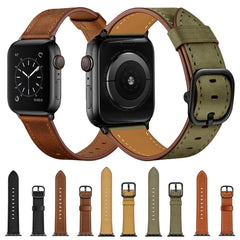 Leather Replacement Strap Watchband For Apple Watch Series, 7 41mm / 6&SE&5&4 40mm / 3&2&1 38mm, 7 45mm / 6&SE&5&4 44mm / 3&2&1 42mm