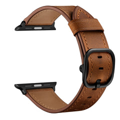 Leather Replacement Strap Watchband For Apple Watch Series, 7 41mm / 6&SE&5&4 40mm / 3&2&1 38mm, 7 45mm / 6&SE&5&4 44mm / 3&2&1 42mm