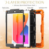 Shockproof Colorful Silicone + Black PC Tablet Protective Case with Holder & Shoulder Strap, For iPad 9.7 2018 / 2017, For Samsung Galaxy Tab A7 2020 T500