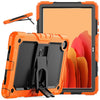 Shockproof Colorful Silicone + Black PC Tablet Protective Case with Holder & Shoulder Strap, For iPad 9.7 2018 / 2017, For Samsung Galaxy Tab A7 2020 T500