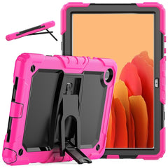 Shockproof Colorful Silicone + Black PC Tablet Protective Case with Holder & Shoulder Strap, For iPad 9.7 2018 / 2017, For Samsung Galaxy Tab A7 2020 T500