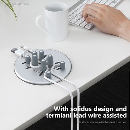 R-JUST BJ15 Aluminum Alloy Adjustable Magnetic Multi-function Disc Data Cable Storage Fixed Base Mobile Phone Laptop Bracket