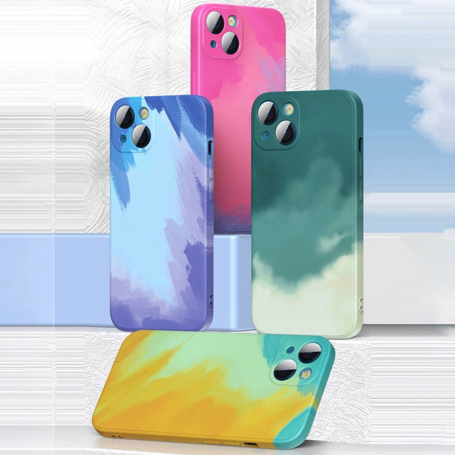 Watercolor TPU Shockproof Phone Case, For iPhone 13 Pro