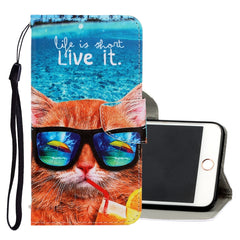 3D Colored Drawing Horizontal Flip PU Leather Case with Holder & Card Slots & Wallet, For iPhone 6 / 6s