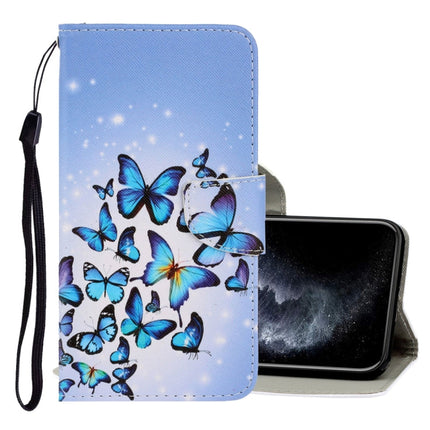 3D Colored Drawing Horizontal Flip PU Leather Case with Holder & Card Slots & Wallet, For iPhone 11 Pro