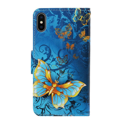 3D Colored Drawing Horizontal Flip PU Leather Case with Holder & Card Slots & Wallet, For iPhone X / XS