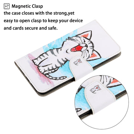 3D Colored Drawing Horizontal Flip PU Leather Case with Holder & Card Slots & Wallet, For iPhone XS Max