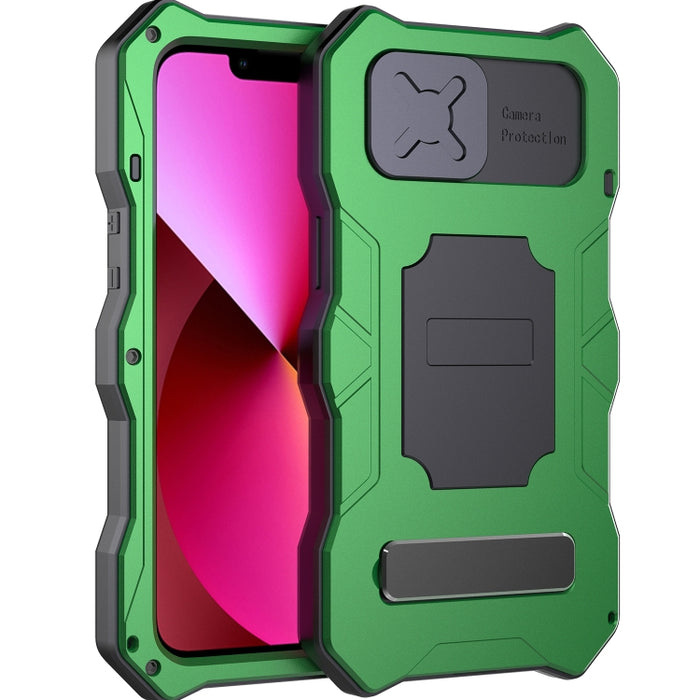 Camshield Shockproof Waterproof Dustproof Metal Case with Holder, For iPhone 13, For iPhone 13 Pro, For iPhone 13 Pro Max, For iPhone 12 / 12 Pro