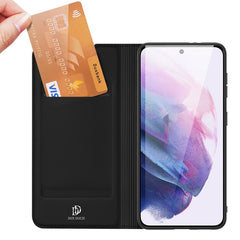 DUX DUCIS Skin Pro Series Horizontal Flip Leather Phone Case with Holder & Card Slots, For Samsung Galaxy S22 5G, For Samsung Galaxy S22+ 5G, For Samsung Galaxy S22 Ultra 5G