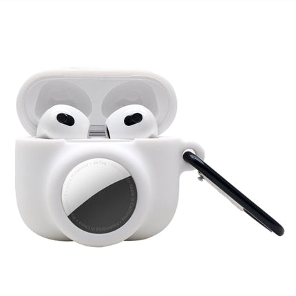 2 in 1 Shockproof Full Coverage Silicone Protective Case For AirPods 3 / AirTag 2nd Gen / AirTag 1st Gen, For AirPods 3 / AirTag