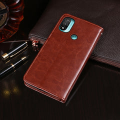 idewei Crazy Horse Texture Leather Phone Case with Holder & Card Slots & Wallet, For Motorola Moto E20, For Nokia C30, For OnePlus 9RT 5G