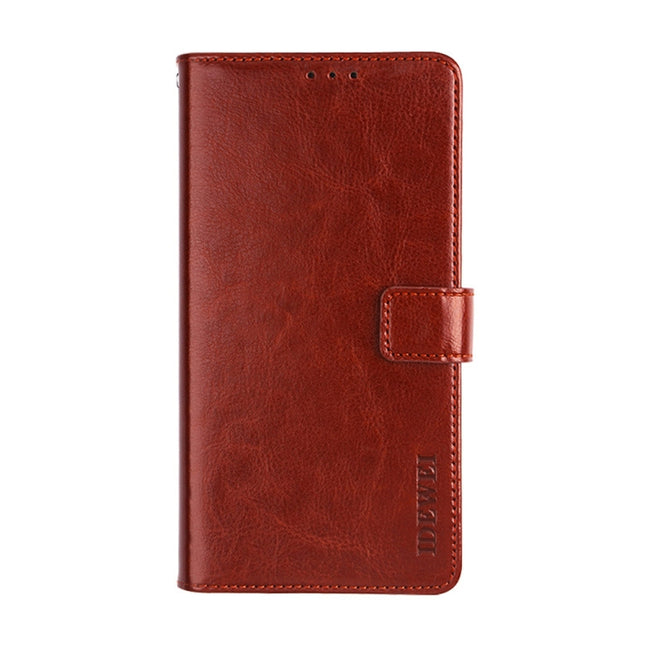 idewei Crazy Horse Texture Leather Phone Case with Holder & Card Slots & Wallet, For vivo Y33s, For Xiaomi Mi 11T
