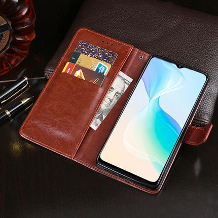 idewei Crazy Horse Texture Leather Phone Case with Holder & Card Slots & Wallet, For vivo Y33s, For Xiaomi Mi 11T