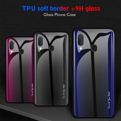 Texture Gradient Glass Protective Case, For Galaxy A20 / A30, For Galaxy A50, For Galaxy A80 / A90, For Galaxy Note 9