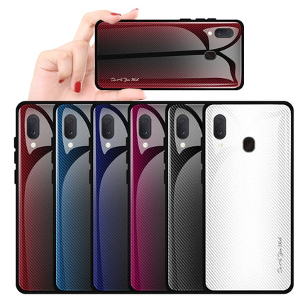 Texture Gradient Glass Protective Case, For Galaxy A20 / A30, For Galaxy A50, For Galaxy A80 / A90, For Galaxy Note 9