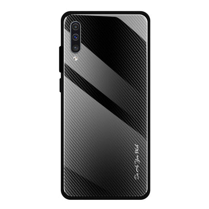 Texture Gradient Glass Protective Case, For Galaxy A20 / A30, For Galaxy A50, For Galaxy A80 / A90, For Galaxy Note 9
