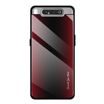 Texture Gradient Glass Protective Case, For Galaxy A20 / A30, For Galaxy A50, For Galaxy A80 / A90, For Galaxy Note 9