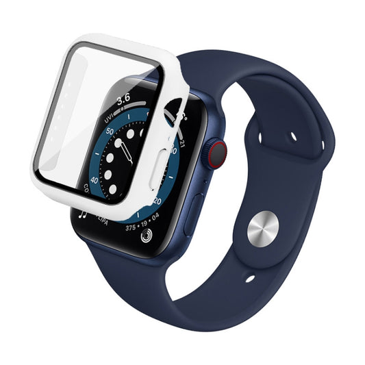 IMAK Shockproof PC Protective Case with Tempered Glass Film, For Apple Watch Series 6 & SE & 5 & 4 44mm, For Apple Watch Series 3 & 2 & 1 42mm, For Apple Watch Series 6 & SE & 5 & 4 40mm, For Apple Watch Series 3 & 2 & 1 38mm