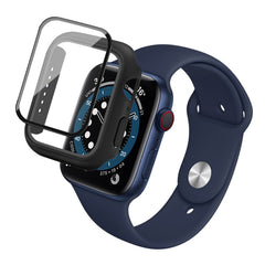 IMAK Shockproof PC Protective Case with Tempered Glass Film, For Apple Watch Series 6 & SE & 5 & 4 44mm, For Apple Watch Series 3 & 2 & 1 42mm, For Apple Watch Series 6 & SE & 5 & 4 40mm, For Apple Watch Series 3 & 2 & 1 38mm