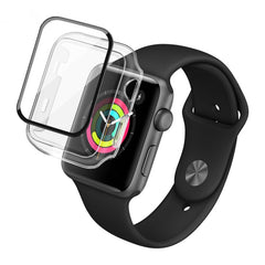 IMAK Shockproof PC Protective Case with Tempered Glass Film, For Apple Watch Series 6 & SE & 5 & 4 44mm, For Apple Watch Series 3 & 2 & 1 42mm, For Apple Watch Series 6 & SE & 5 & 4 40mm, For Apple Watch Series 3 & 2 & 1 38mm