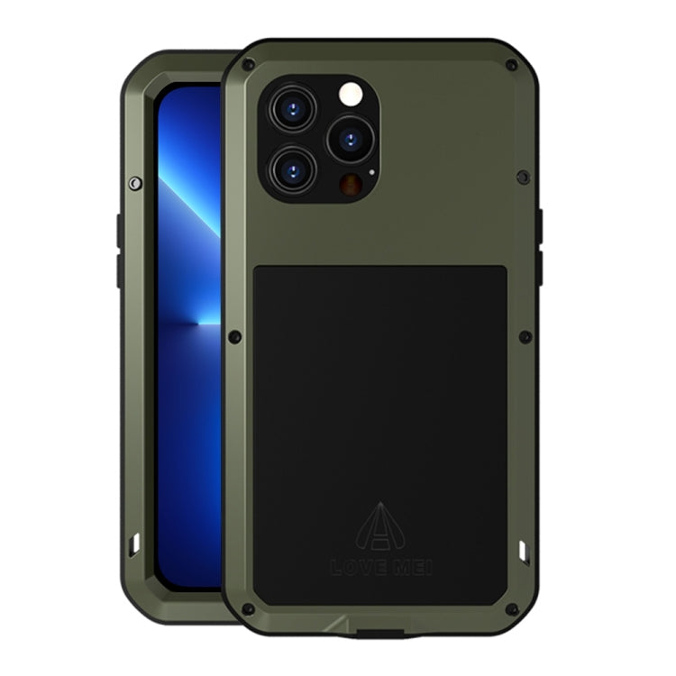 LOVE MEI Metal Shockproof Waterproof Dustproof Protective Phone Case, For iPhone 13 mini, For iPhone 13, For iPhone 13 Pro, For iPhone 13 Pro Max