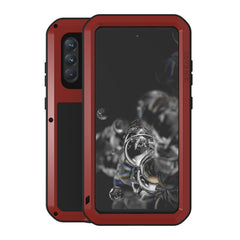 LOVE MEI Metal Shockproof Waterproof Dustproof Protective Phone Case with Glass, For Huawei P50, For Samsung Galaxy S21 FE