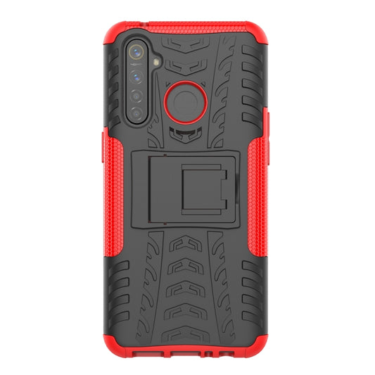 Tire Texture Shockproof TPU+PC Protective Case with Holder, For OPPO Realme 5 Pro, For OPPO Realme 5, For OPPO Realme X, For OPPO Realme 3