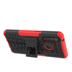 Tire Texture Shockproof TPU+PC Protective Case with Holder, For OPPO Realme 5 Pro, For OPPO Realme 5, For OPPO Realme X
