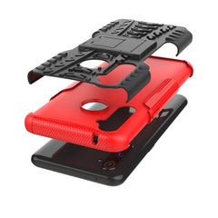 Tire Texture Shockproof TPU+PC Protective Case with Holder, For OPPO Realme 5 Pro, For OPPO Realme 5, For OPPO Realme X
