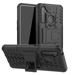 Tire Texture Shockproof TPU+PC Protective Case with Holder, For OPPO Realme 5 Pro, For OPPO Realme 5, For OPPO Realme X