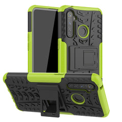Tire Texture Shockproof TPU+PC Protective Case with Holder, For OPPO Realme 5 Pro, For OPPO Realme 5, For OPPO Realme X