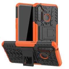 Tire Texture Shockproof TPU+PC Protective Case with Holder, For OPPO Realme 5 Pro, For OPPO Realme 5, For OPPO Realme X