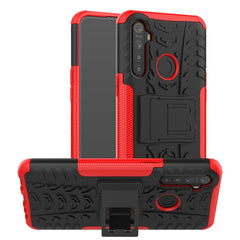 Tire Texture Shockproof TPU+PC Protective Case with Holder, For OPPO Realme 5 Pro, For OPPO Realme 5, For OPPO Realme X, For OPPO Realme 3