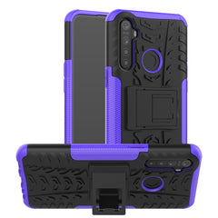 Tire Texture Shockproof TPU+PC Protective Case with Holder, For OPPO Realme 5 Pro, For OPPO Realme 5, For OPPO Realme X