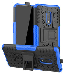 Tire Texture Shockproof TPU+PC Protective Case with Holder, For OPPO Realme 5 Pro, For OPPO Realme 5, For OPPO Realme X