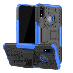 Tire Texture Shockproof TPU+PC Protective Case with Holder, For OPPO Realme 5 Pro, For OPPO Realme 5, For OPPO Realme X, For OPPO Realme 3