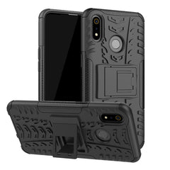 Tire Texture Shockproof TPU+PC Protective Case with Holder, For OPPO Realme 5 Pro, For OPPO Realme 5, For OPPO Realme X, For OPPO Realme 3