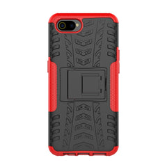 Tire Texture Shockproof TPU+PC Protective Case with Holder, For OPPO Realme C2, For OPPO Reno2, For OPPO Realme 3 Pro, For Xiaomi Redmi Note 8 Pro