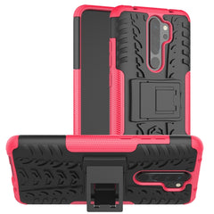 Tire Texture Shockproof TPU+PC Protective Case with Holder, For OPPO Realme C2, For OPPO Reno2, For OPPO Realme 3 Pro, For Xiaomi Redmi Note 8 Pro