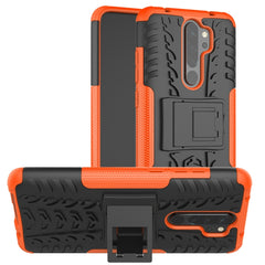 Tire Texture Shockproof TPU+PC Protective Case with Holder, For OPPO Realme C2, For OPPO Reno2, For OPPO Realme 3 Pro, For Xiaomi Redmi Note 8 Pro