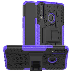 Tire Texture Shockproof TPU+PC Protective Case with Holder, For Xiaomi Redmi Note 8, For Galaxy A10s, For Galaxy A20s, For Galaxy A70s