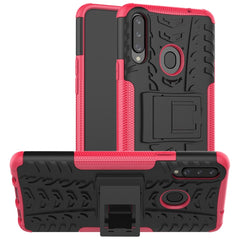 Tire Texture Shockproof TPU+PC Protective Case with Holder, For Xiaomi Redmi Note 8, For Galaxy A10s, For Galaxy A20s, For Galaxy A70s