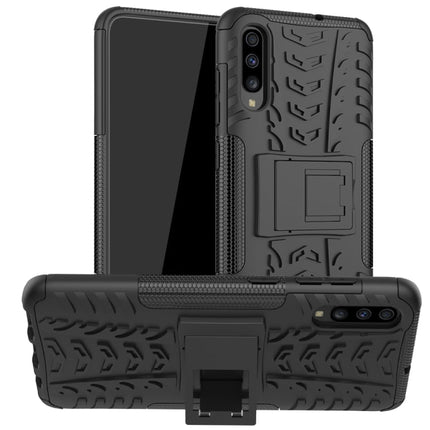 Tire Texture Shockproof TPU+PC Protective Case with Holder, For OPPO Realme 5, For Xiaomi Redmi Note 8 Pro, For Xiaomi Redmi Note 8, For Galaxy A20s, For Galaxy A70s