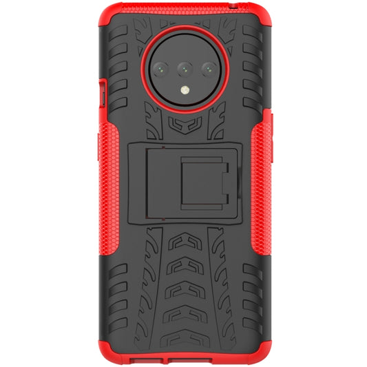 Tire Texture Shockproof TPU+PC Protective Case with Holder, For OnePlus 7T, For OnePlus 7T Pro, For LG V50S ThinQ 5G / G8X ThinQ