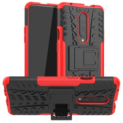 Tire Texture Shockproof TPU+PC Protective Case with Holder, For OnePlus 7T, For OnePlus 7T Pro, For LG V50S ThinQ 5G / G8X ThinQ