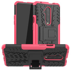 Tire Texture Shockproof TPU+PC Protective Case with Holder, For OnePlus 7T, For OnePlus 7T Pro, For LG V50S ThinQ 5G / G8X ThinQ