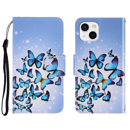 3D Colored Drawing Horizontal Flip Leather Phone Case, For iPhone 13 mini