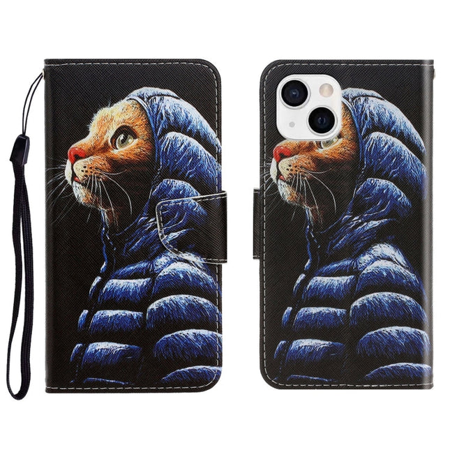 3D Colored Drawing Horizontal Flip Leather Phone Case, For iPhone 13