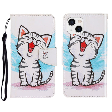 3D Colored Drawing Horizontal Flip Leather Phone Case, For iPhone 13
