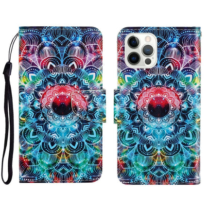 3D Colored Drawing Horizontal Flip Leather Phone Case, For iPhone 13 Pro